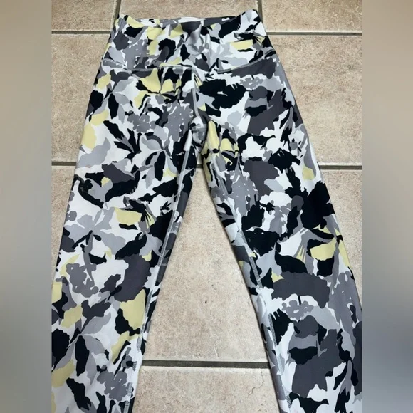 Balance Collection Yellow:Black Capri Cropped High Rise Leggings - Picture 2 of 8